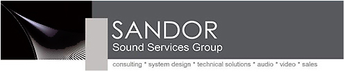 Link and logo for Sandor Sound Services Group.